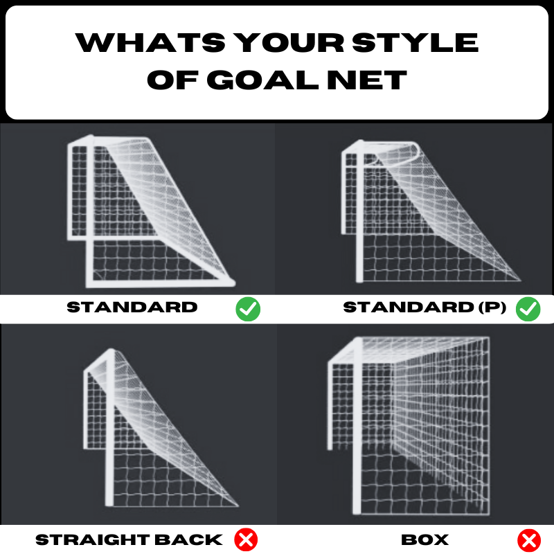 5m x 2m REPLACEMENT FOOTBALL GOAL NETS [Style: Standard] [Size:: 5m x 2m x 0.6m x 1.9m]