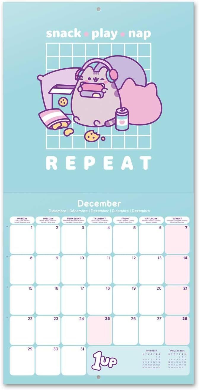 Pusheen Square Calendar 2025