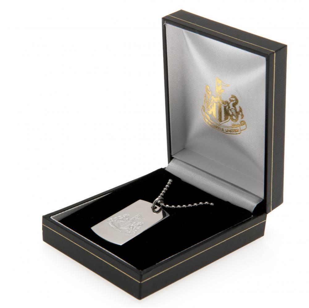 Newcastle United FC Engraved Dog Tag &amp; Chain