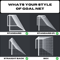 FULL SIZE REPLACEMENT SOCCER GOAL NETS [Style: Box] [Thickness | Colour: 5mm | White]