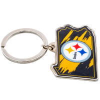 Pittsburgh Steelers State Shape Keyring