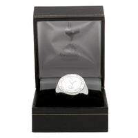 Tottenham Hotspur FC Silver Plated Crest Ring Medium