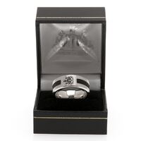 Newcastle United FC Black Inlay Ring Small