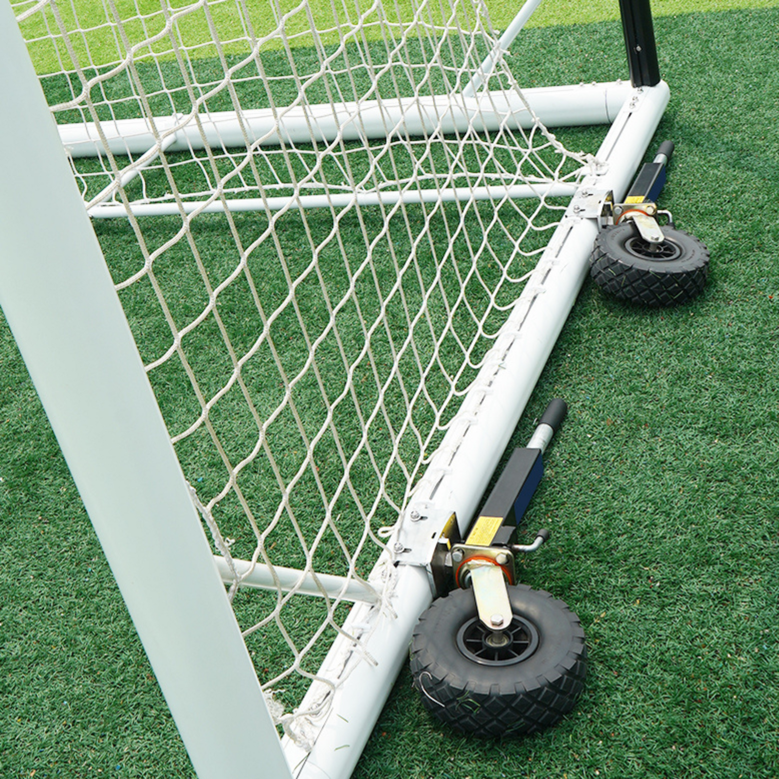 5m x 2m Cazna ALU110 Freestanding Soccer Goal [Single or Pair:: Single] [Wheel Options:: 360° Wheels]