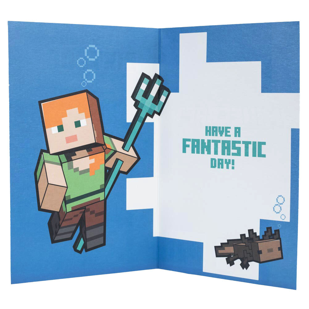 Minecraft Birthday Card