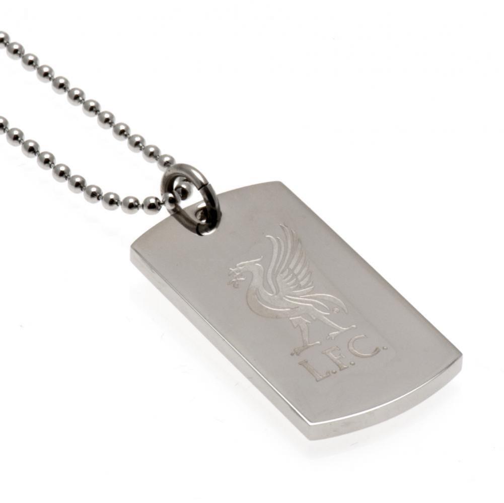 Liverpool FC Engraved Dog Tag &amp; Chain LB