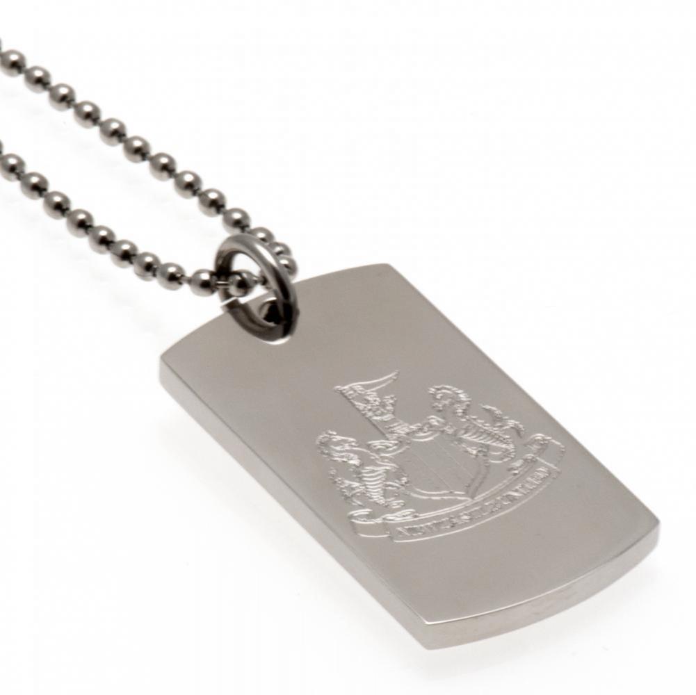 Newcastle United FC Engraved Dog Tag &amp; Chain