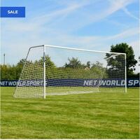 6.4m x 2.1m REPLACEMENT SOCCER GOAL NETS [Style: Standard] [Size:: 6.4m x 2.1m x 0.9m x 2.0m] [Thickness:: 3mm | White]