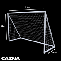 1.8m x 1.2m Replacment Soccer Goal Nets  [Style: Standard] [Size:: 1.8m x 1.2m x 0.4m x 1.2m] [Thickness:: 3mm | White]