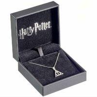 Harry Potter Sterling Silver Crystal Necklace Deathly Hallows