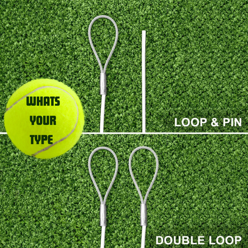 Cazna 3mm Tennis Net [12.8M DOUBLES - 6.5KG] [Cable Type:: Loop & Pin]