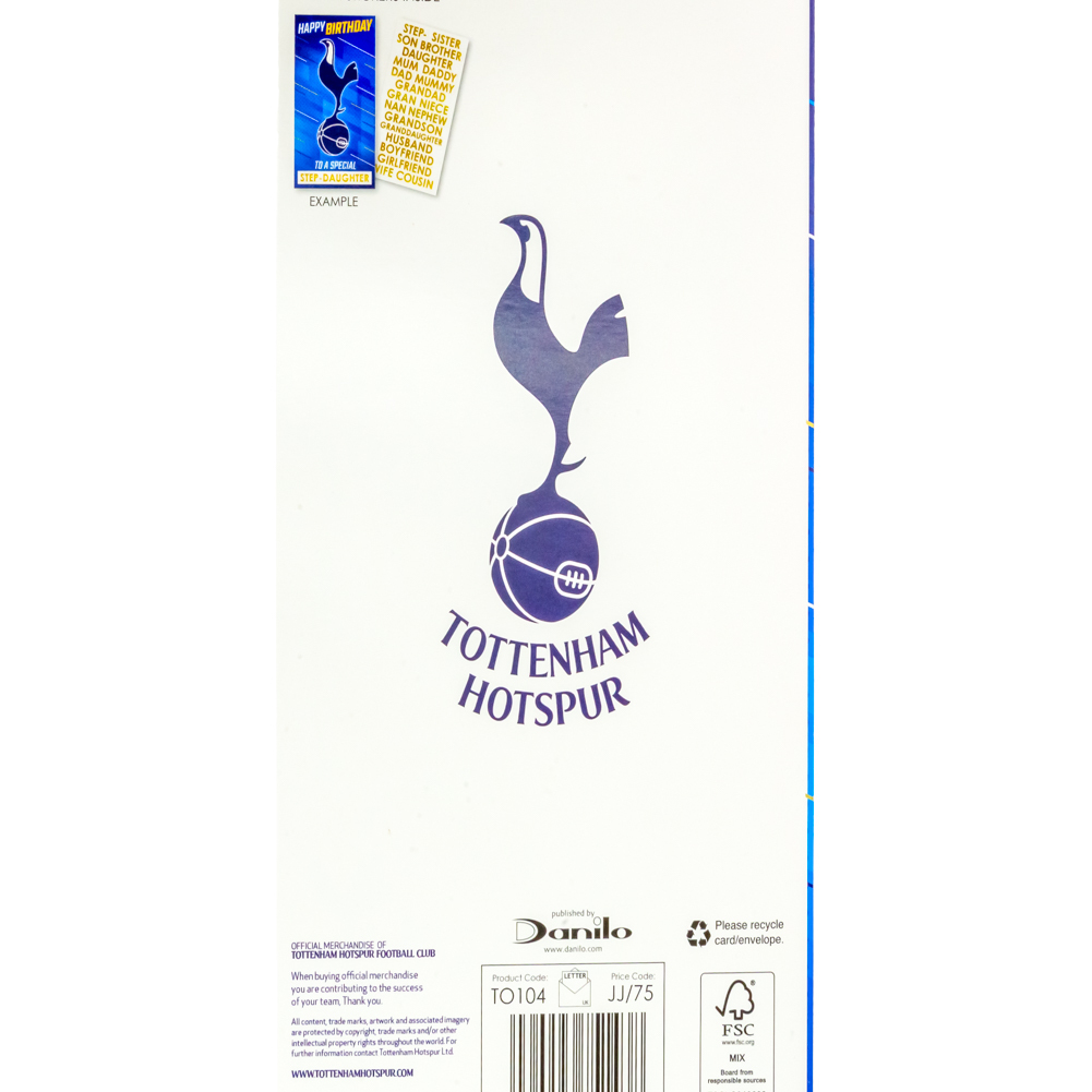 Tottenham Hotspur FC Personalised Birthday Card