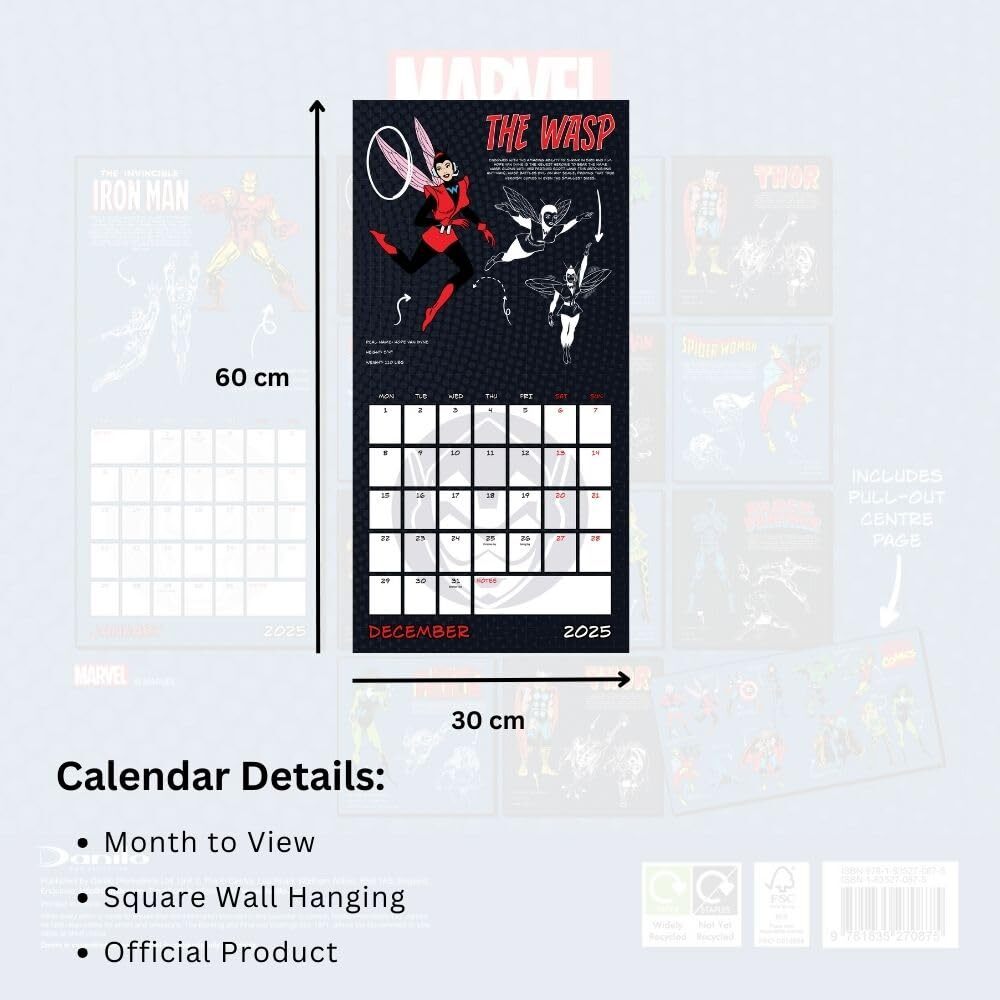 Marvel Comics Square Calendar 2025