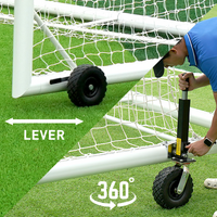 7.3m x 2.4m Cazna ALU110 Freestanding Soccer Goal [Single or Pair:: Single] [Wheel Options:: 360° Wheels] [Goal Weights:: With Weights]