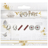 Harry Potter Silver Plated Earring Set Gryffindor