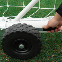 7.3m x 2.4m Cazna ALU110 Freestanding Soccer Goal [Single or Pair:: Single] [Wheel Options:: 360° Wheels] [Goal Weights:: With Weights]