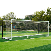 3.7m x 1.8m Cazna ALU110 Freestanding Stadium Box Soccer Goal [Single or Pair:: Single] [Wheel Options:: 360° Wheels] [Goal Weights:: With Weights]