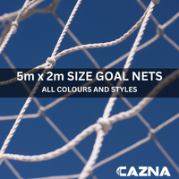 5m x 2m REPLACEMENT FOOTBALL GOAL NETS [Style: Standard] [Size:: 5m x 2m x 0.6m x 1.9m]