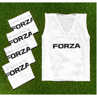 FORZA Pro Soccer Training Vests [5 - 15 Packs] [Colour: White] [Pack Size:: Pack of 5] [Size:: Junior]