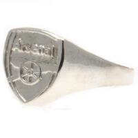 Arsenal FC Silver Plated Crest Ring Small