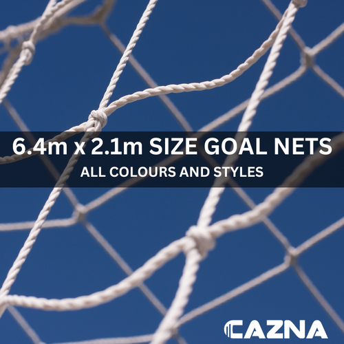 6.4m x 2.1m Replacement Soccer Goal Nets