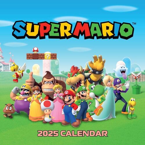 Super Mario Square Calendar 2025