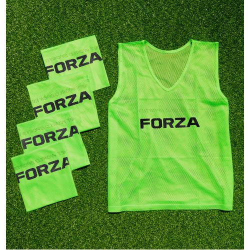 FORZA Pro Soccer Training Vests [5 - 15 Packs] [Colour: Green] [Pack Size:: Pack of 5] [Size:: Adult L/XL]