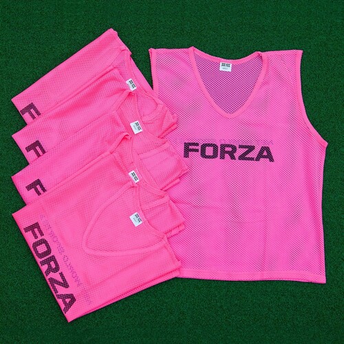 FORZA Pro Soccer Training Vests [5 - 15 Packs] [Colour: Pink] [Pack Size:: Pack of 5] [Size:: Adult L/XL]