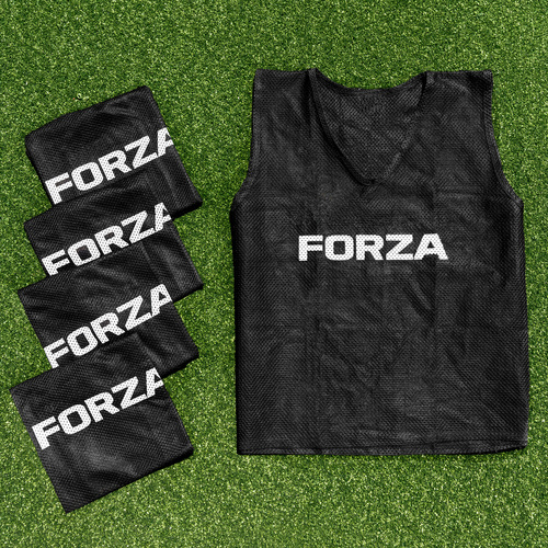 FORZA Pro Soccer Training Vests [5 - 15 Packs] [Colour: Black] [Size:: Kids]