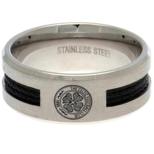 Celtic FC Black Inlay Ring Medium