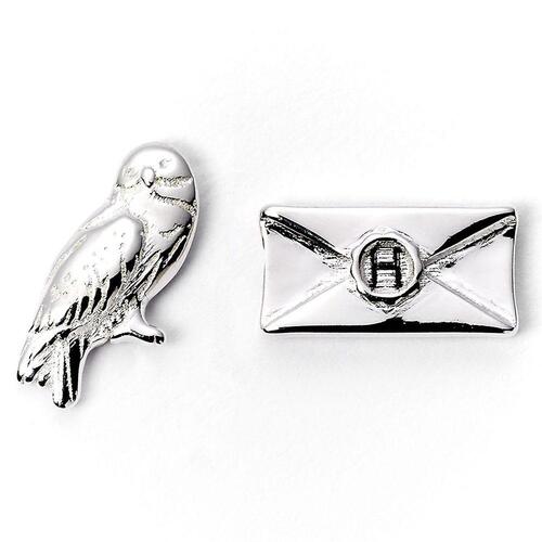 Harry Potter Silver Plated Earrings Hedwig Owl &amp; Letter